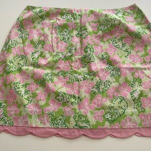 Vintage Lilly Pulitzer Tiger cloud print skirt size 10